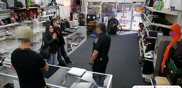  Horny pawn guy fucked woman with glasses at the pawnshop